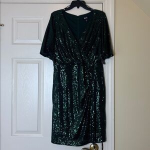 SLNY | Dresses | Slny Sl Fashion New York Embellished Navy Tiered Chiffon  Dress Capelet Nwt | Poshmark